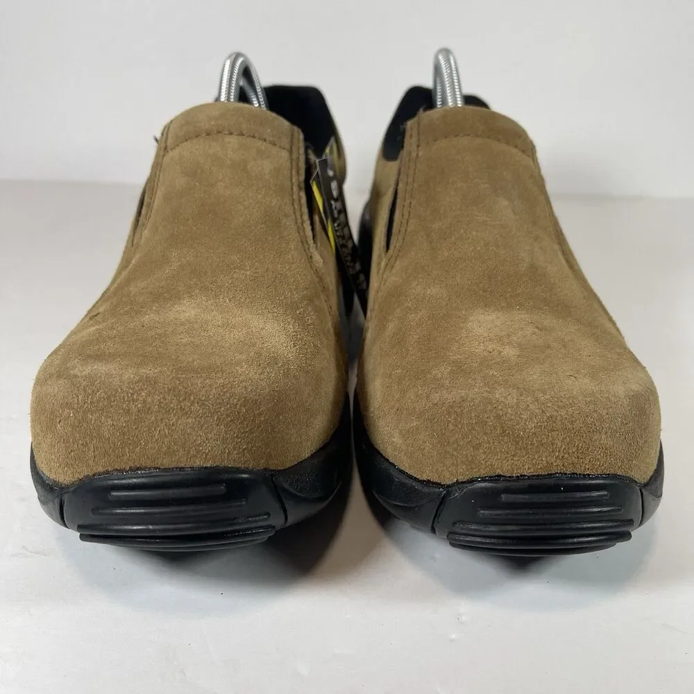 Brazos Work Force Men’s Steel Toe Slip On Work Shoes Suede Brown ASTM F2413-17